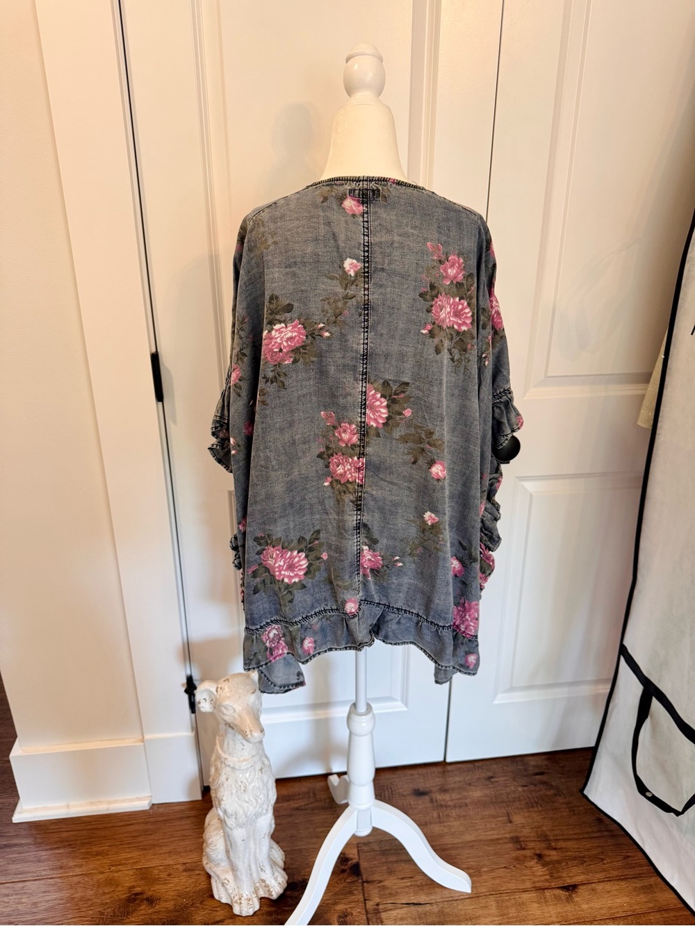 Robbie Floral Denim Jacket Kimono